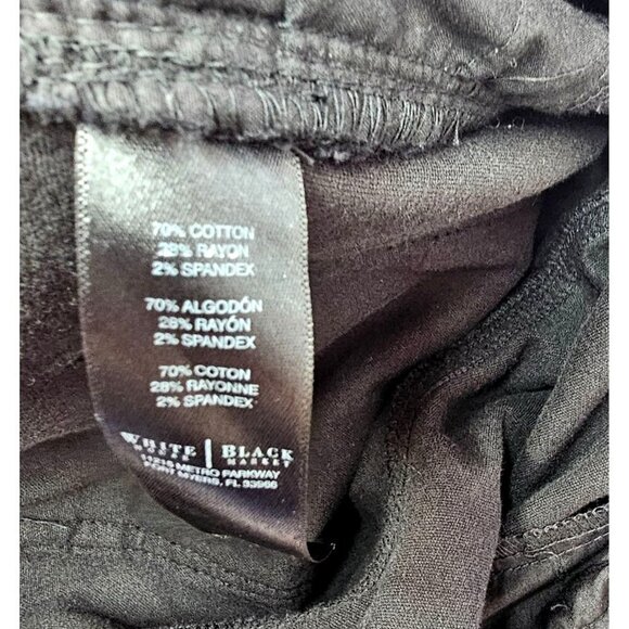 WHBM Black Velvet Jeans Straight Leg Rhinestone Studded Pockets Womens 12S NEW - Picture 10 of 10